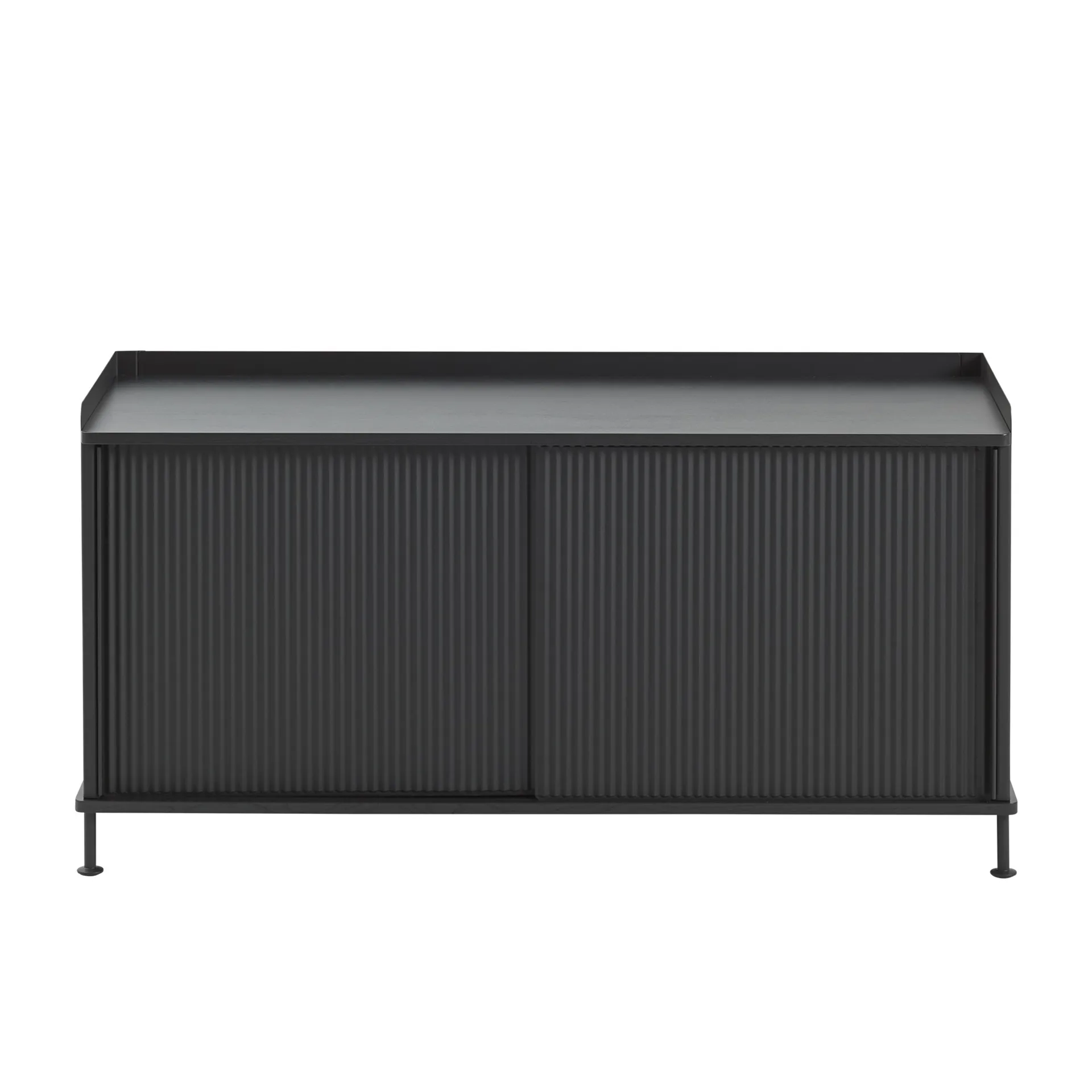 Credenza Enfold bassa 125x45x63 cm, Black-Black Muuto