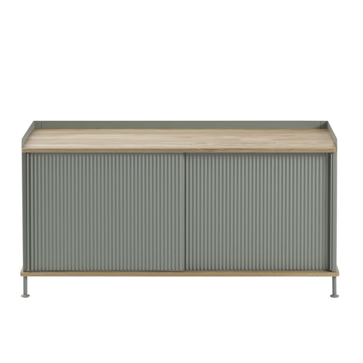 Credenza Enfold bassa 125x45x63 cm - Oak-Dusty green - Muuto