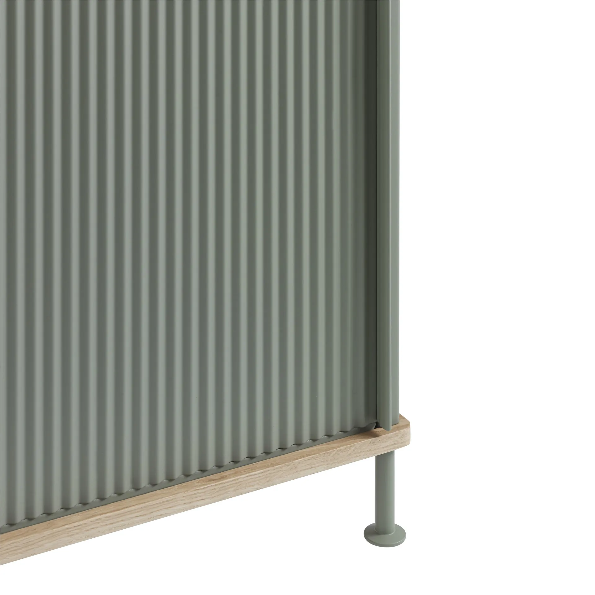 Credenza Enfold bassa 125x45x63 cm, Oak-Dusty green Muuto