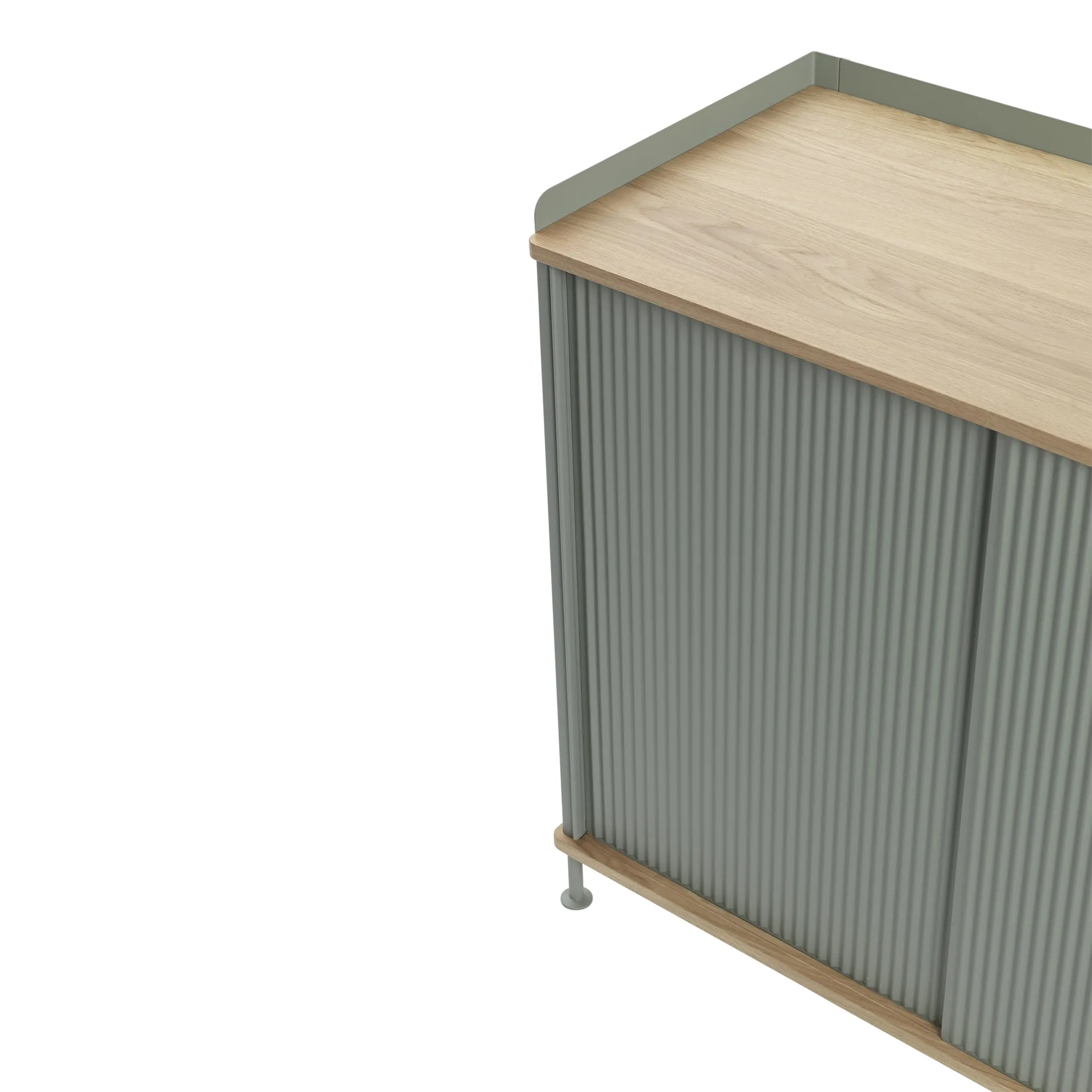 Credenza Enfold bassa 125x45x63 cm, Oak-Dusty green Muuto