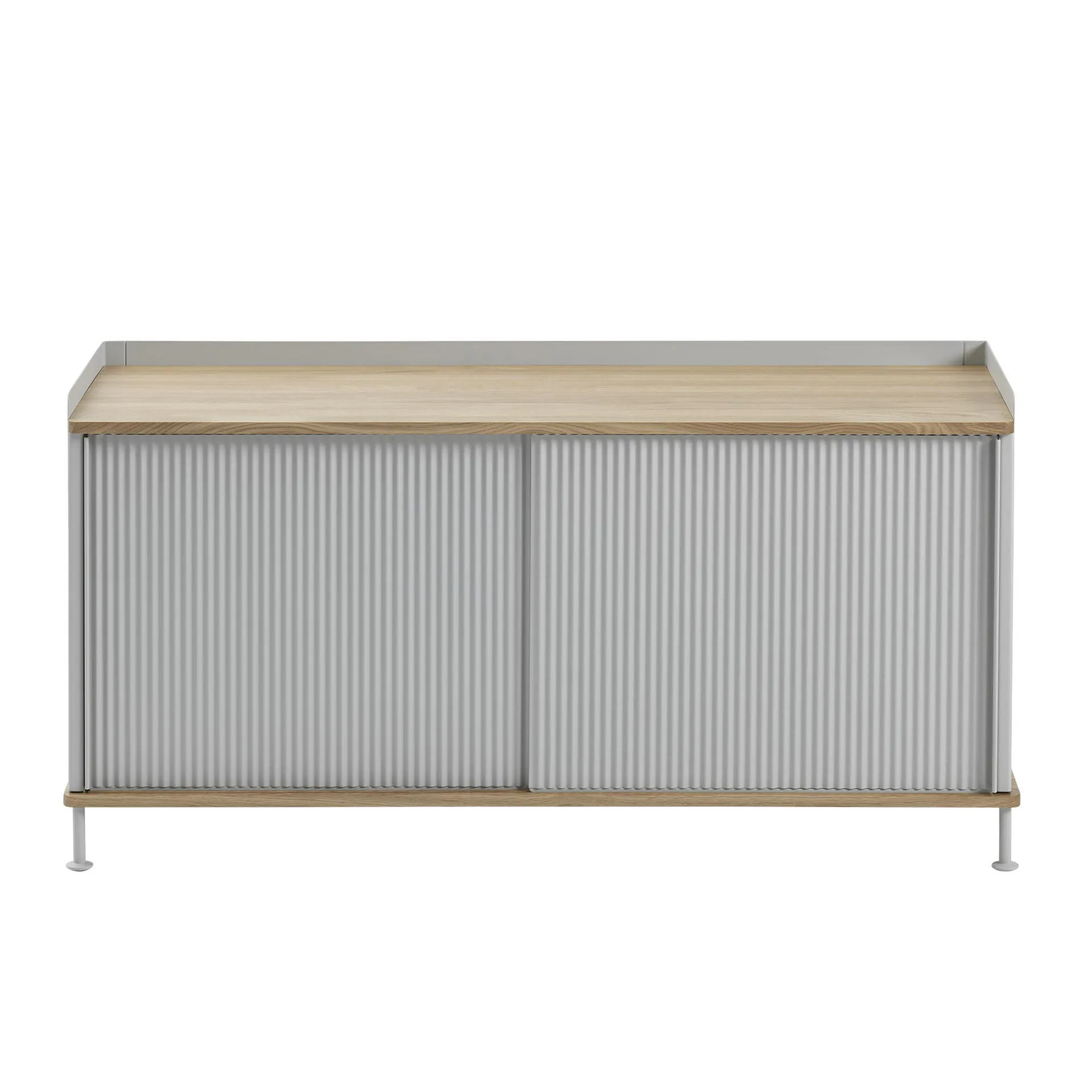 Credenza Enfold bassa 125x45x63 cm, Oak-Grey Muuto