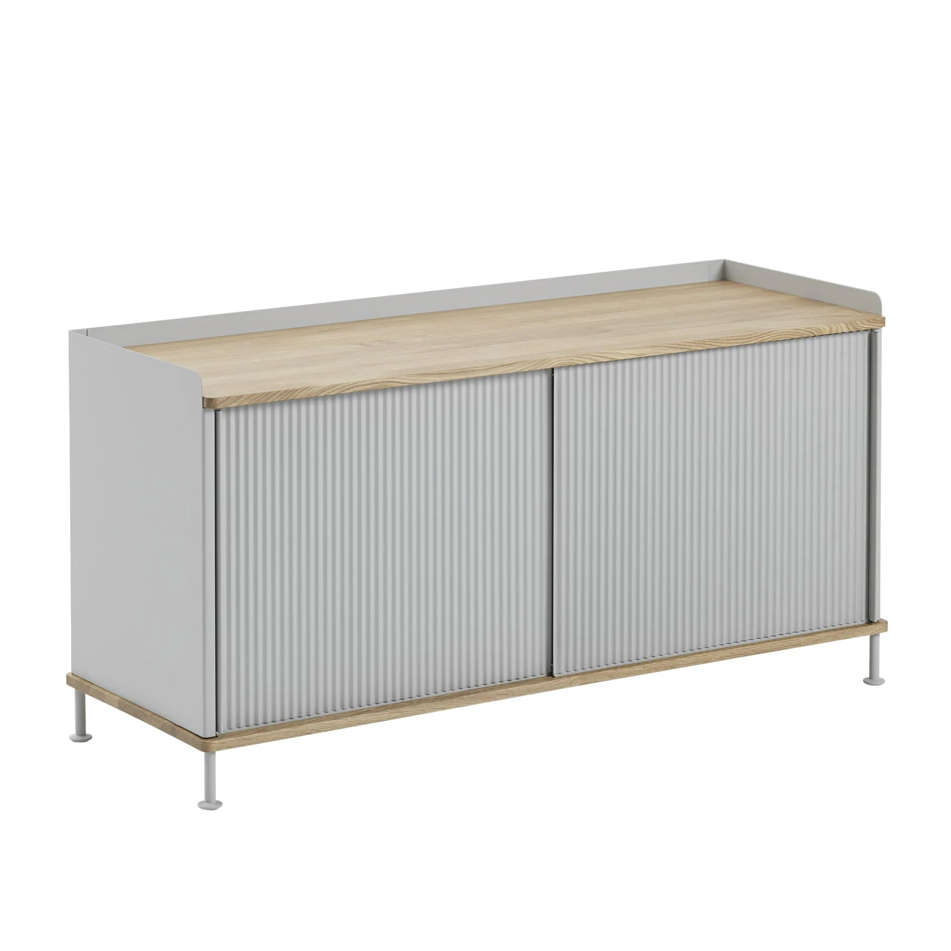 Credenza Enfold bassa 125x45x63 cm, Oak-Grey Muuto