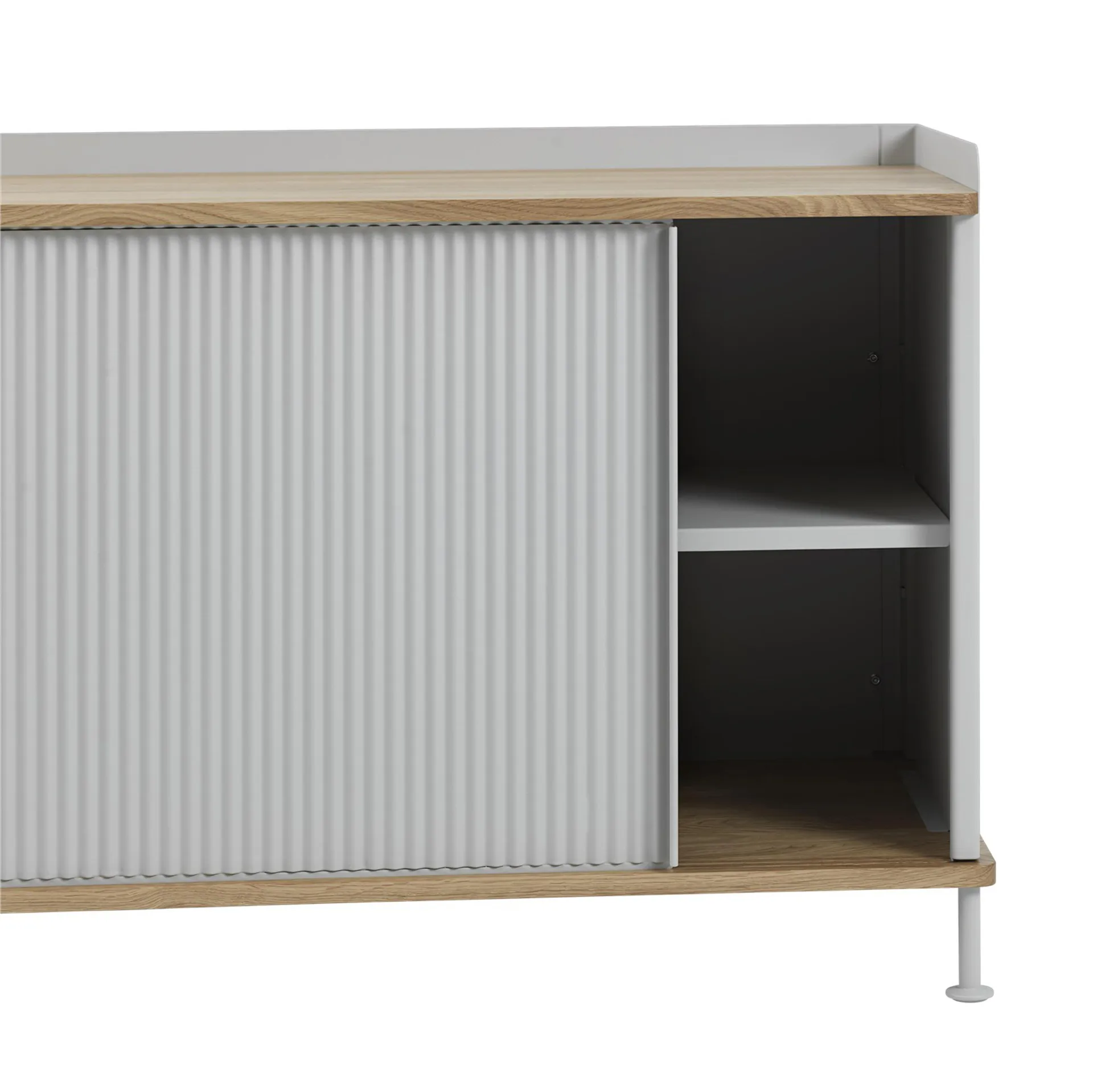 Credenza Enfold bassa 125x45x63 cm, Oak-Grey Muuto