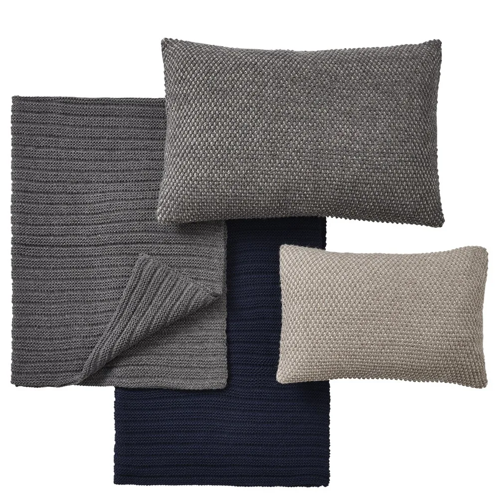 Cuscino Twine 50x80 cm, Grigio scuro Muuto