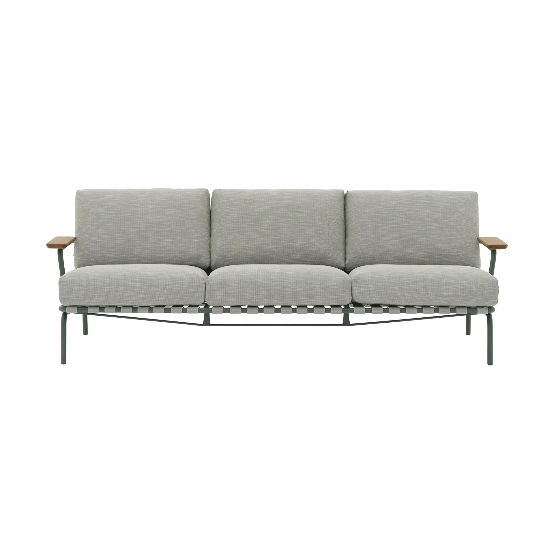 Divano a 3 posti Settle, Ribbed Weave 2 Dark green Muuto