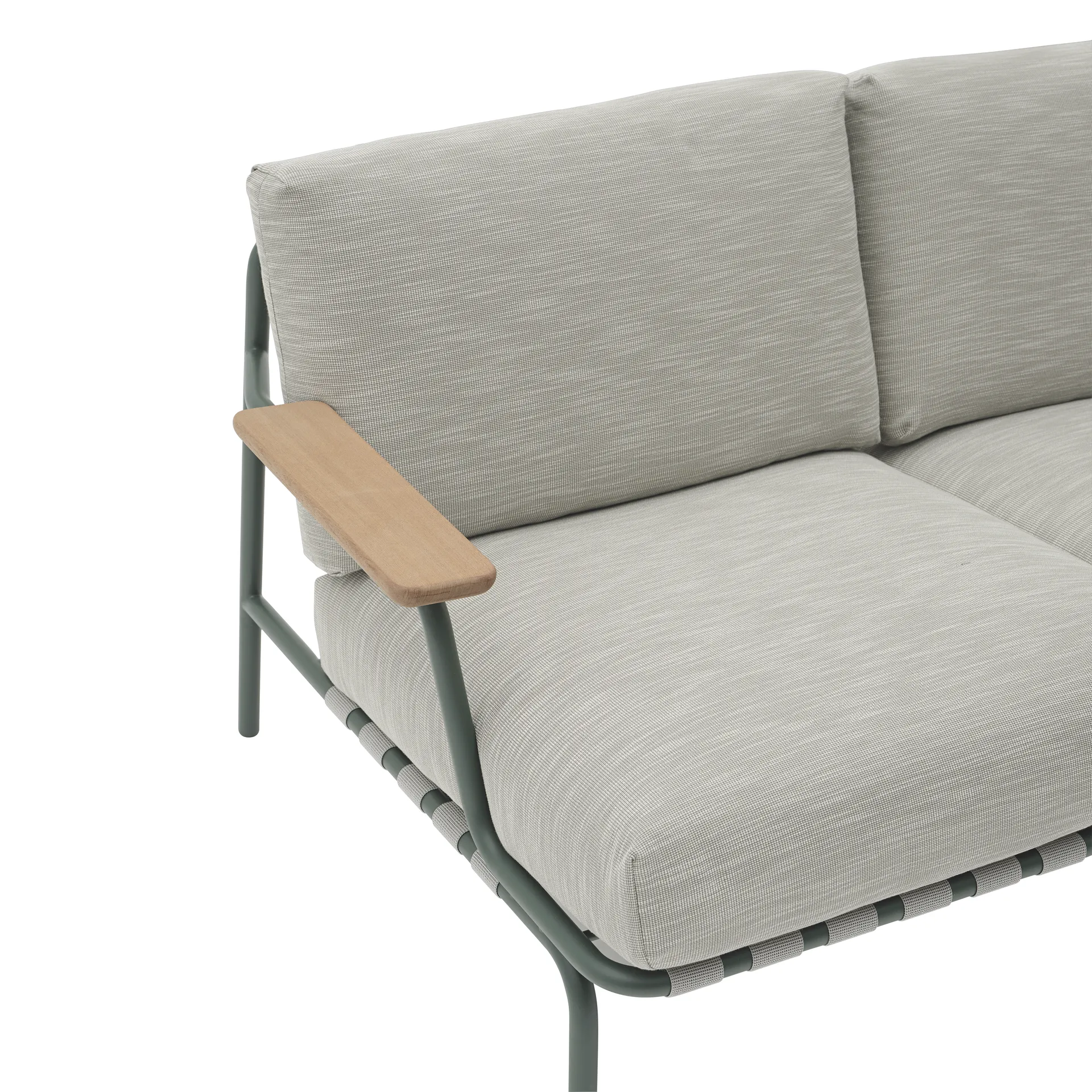 Divano a 3 posti Settle, Ribbed Weave 2 Dark green Muuto