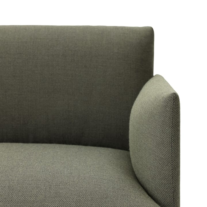 Divano Outline a 2 posti, Refine leather black-Black Muuto