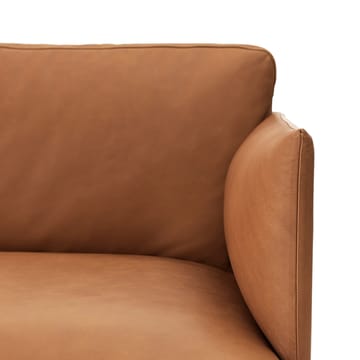 Divano Outline a 2 posti - Refine leather black-Black - Muuto