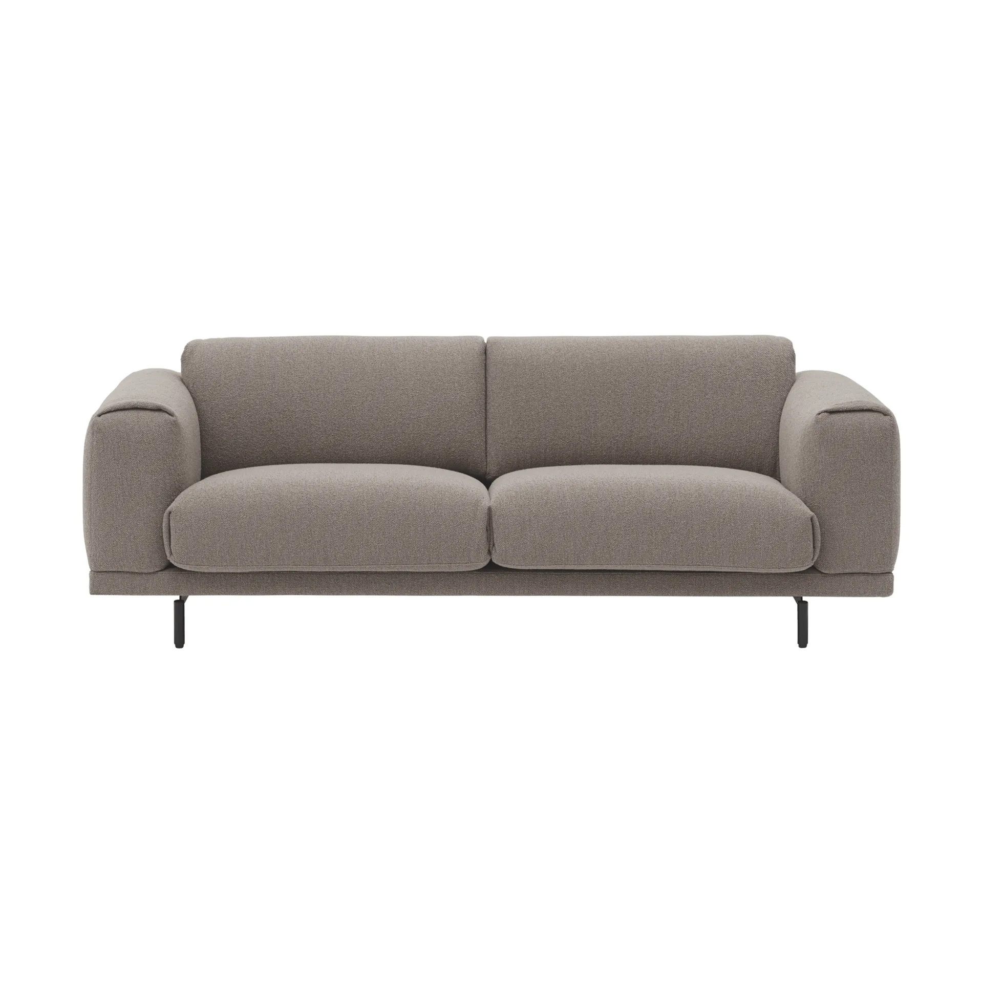 Divano Rest, Divano 3 posti, Hearth 6 grey-gambe nere Muuto