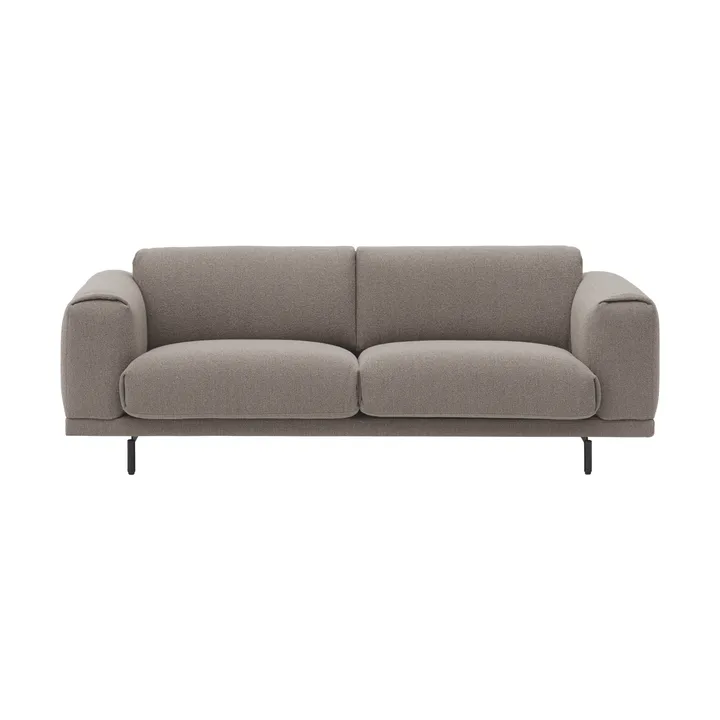Divano Rest - Divano 3 posti, Hearth 6 grey-gambe nere - Muuto