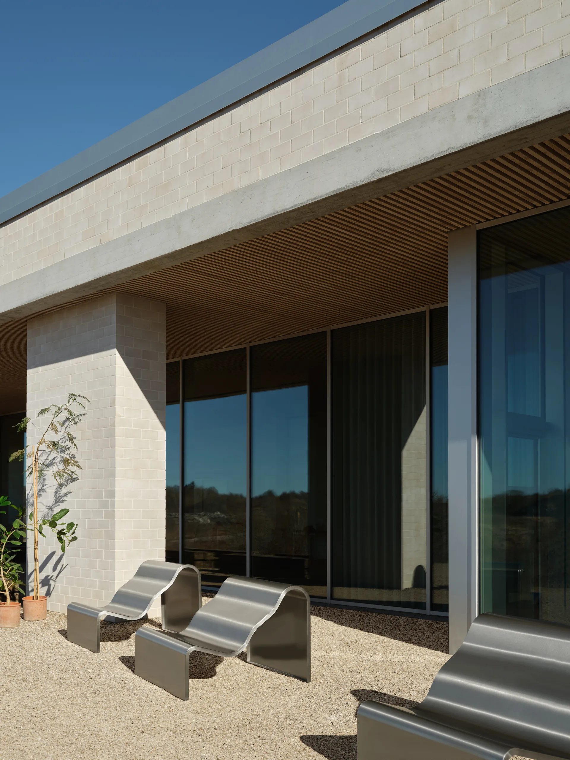 Dream View panca, Acciaio spazzolato, 100 cm Muuto