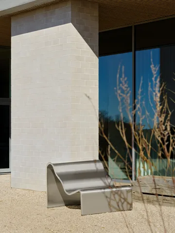 Dream View panca - Acciaio spazzolato, 100 cm - Muuto