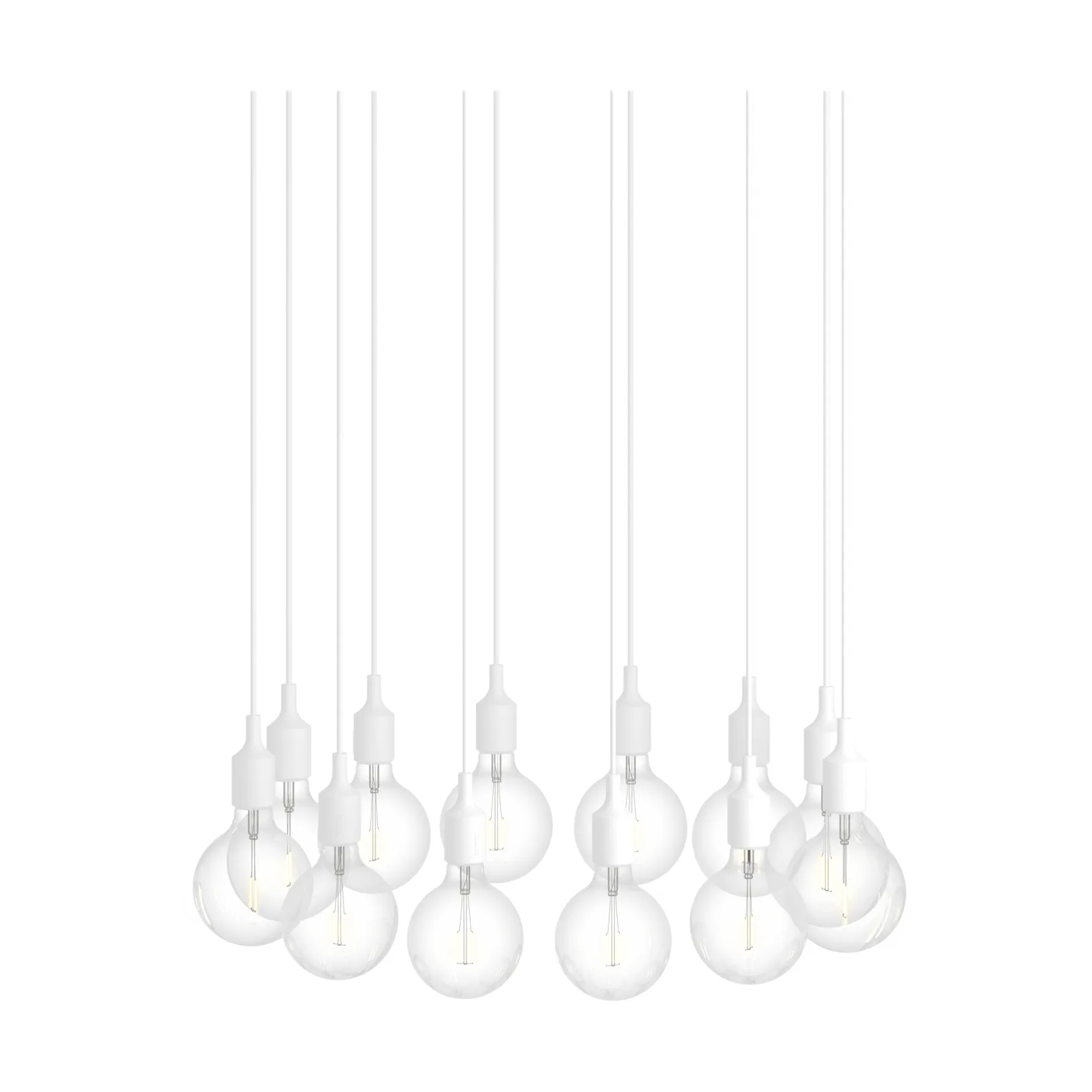 E27 Pendant Cluster 12 lampadario, Bianco Muuto