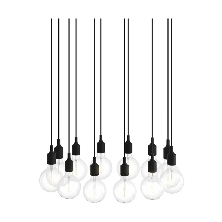 E27 Pendant Cluster 12 lampadario - Black - Muuto