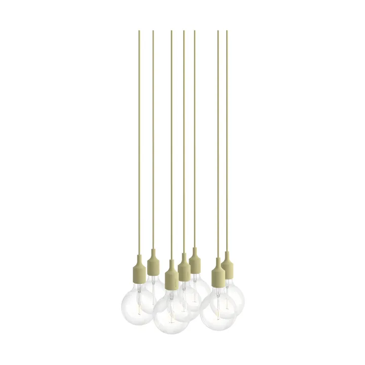 E27 Pendant Cluster 7 lampadario - Beige green - Muuto