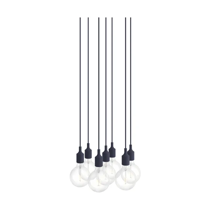 E27 Pendant Cluster 7 lampadario - Blu mezzanotte - Muuto