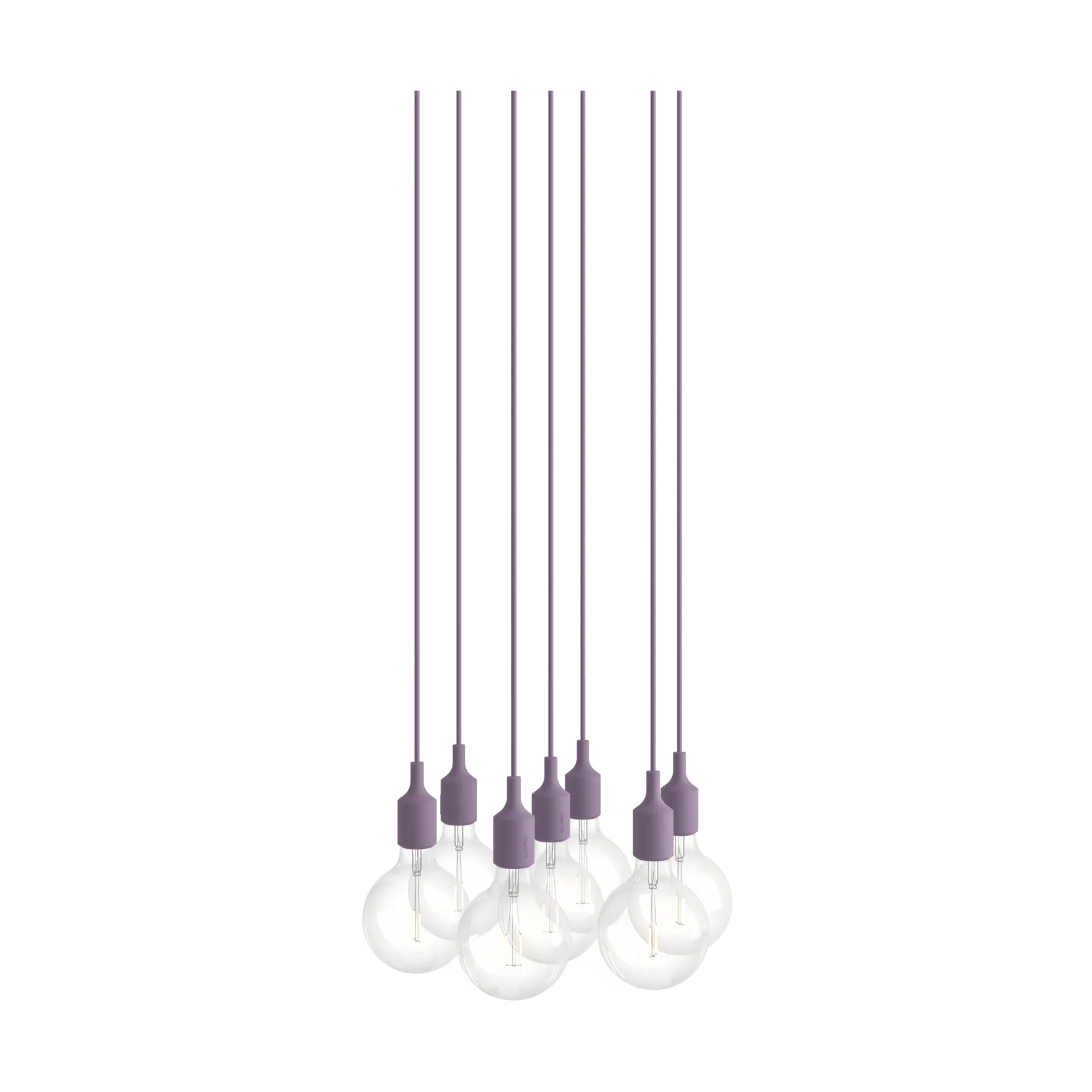 E27 Pendant Cluster 7 lampadario, Dusty lilac Muuto