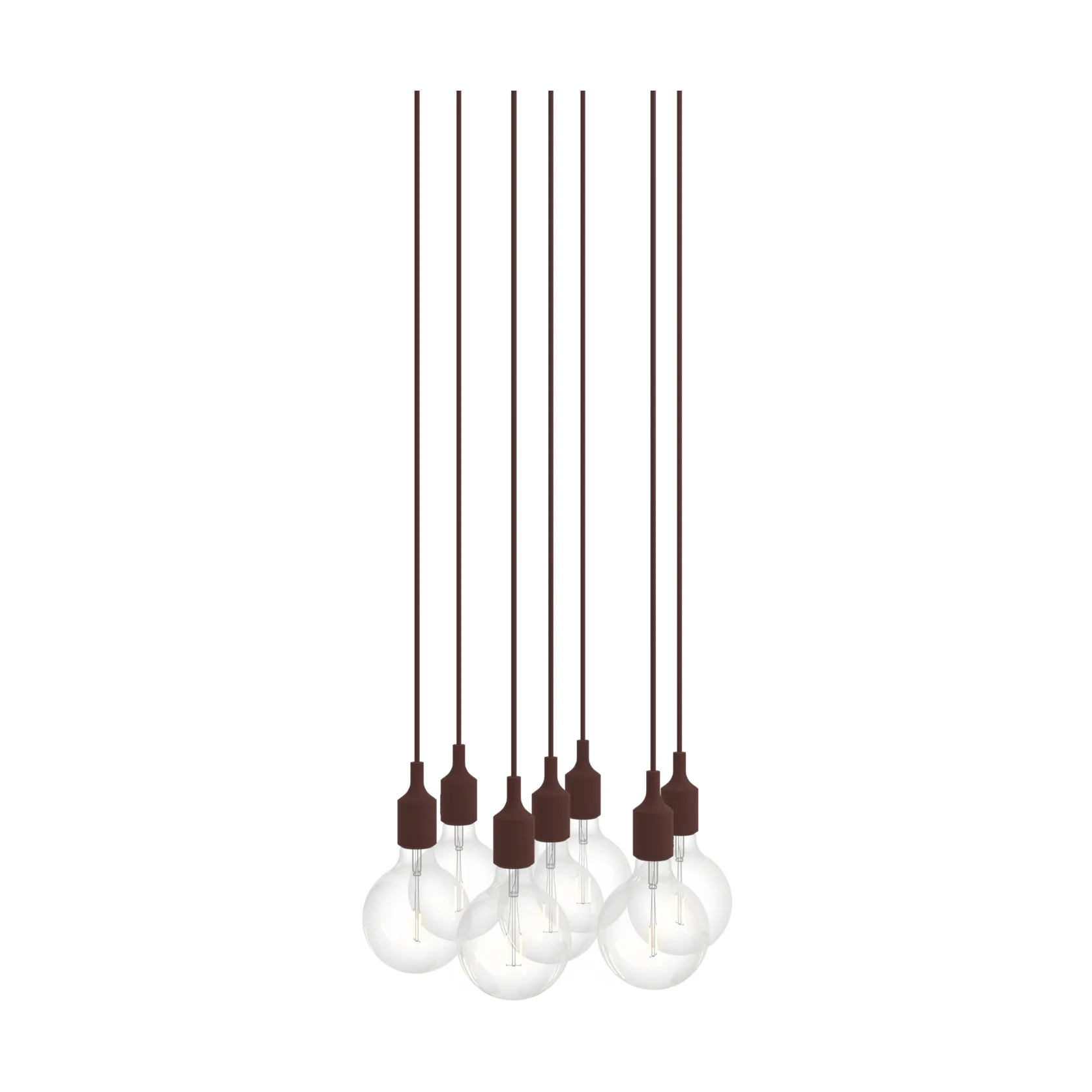 E27 Pendant Cluster 7 lampadario, Rosso intenso Muuto