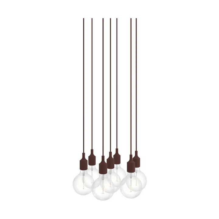 E27 Pendant Cluster 7 lampadario - Rosso intenso - Muuto