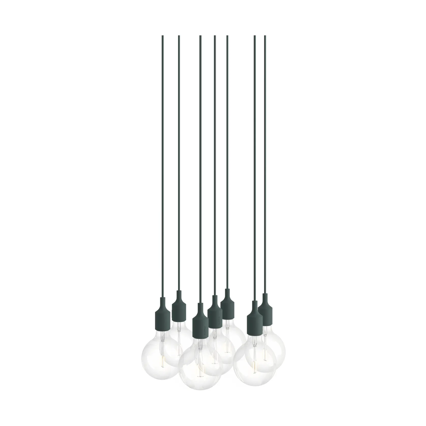 E27 Pendant Cluster 7 lampadario, Verde scuro Muuto