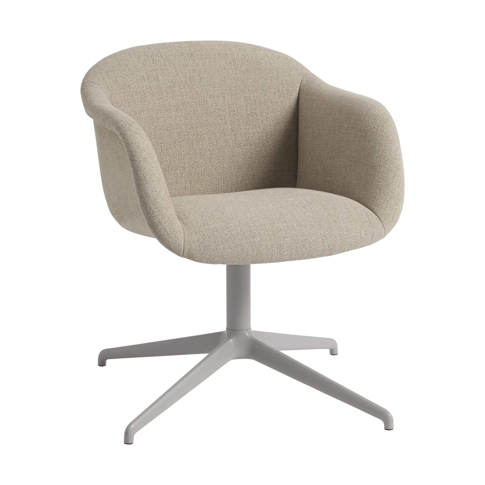 Fiber Soft Armchair swivel base, Ecriture 240/Grey Muuto