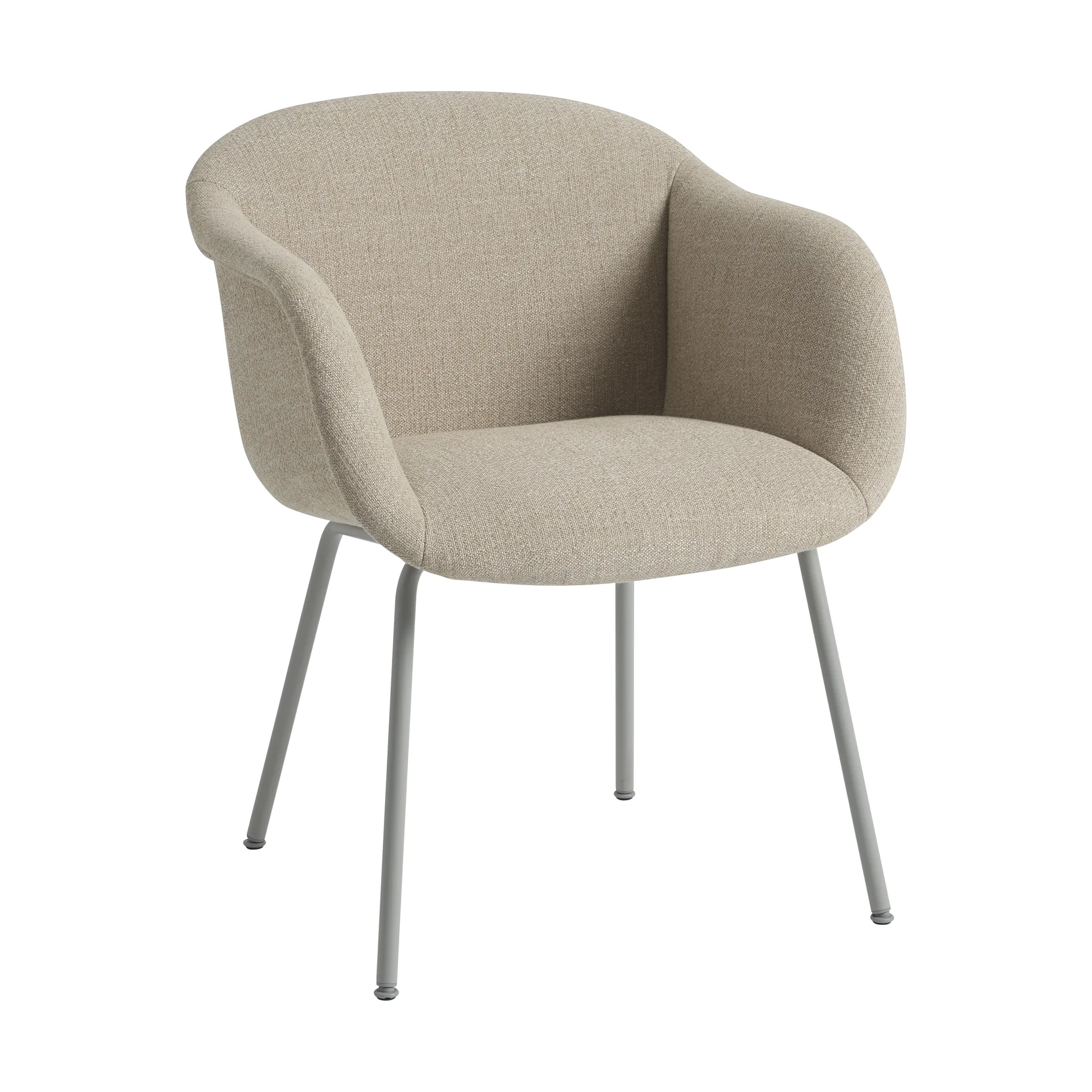 Fiber Soft Armchair tube base, Ecriture 240/Grey Muuto