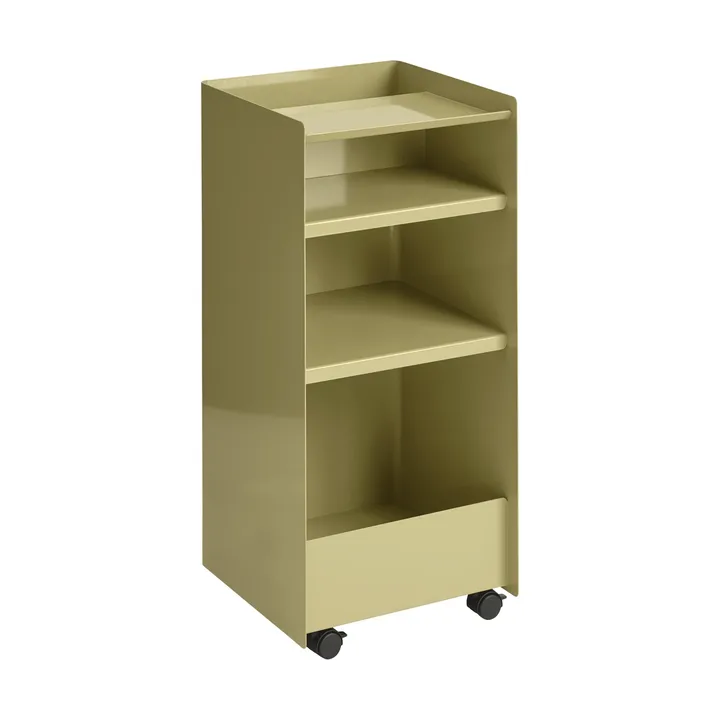 Folded Trolley carrello aperto - Dark beige green, 37,4x38,7x37,2 cm - Muuto