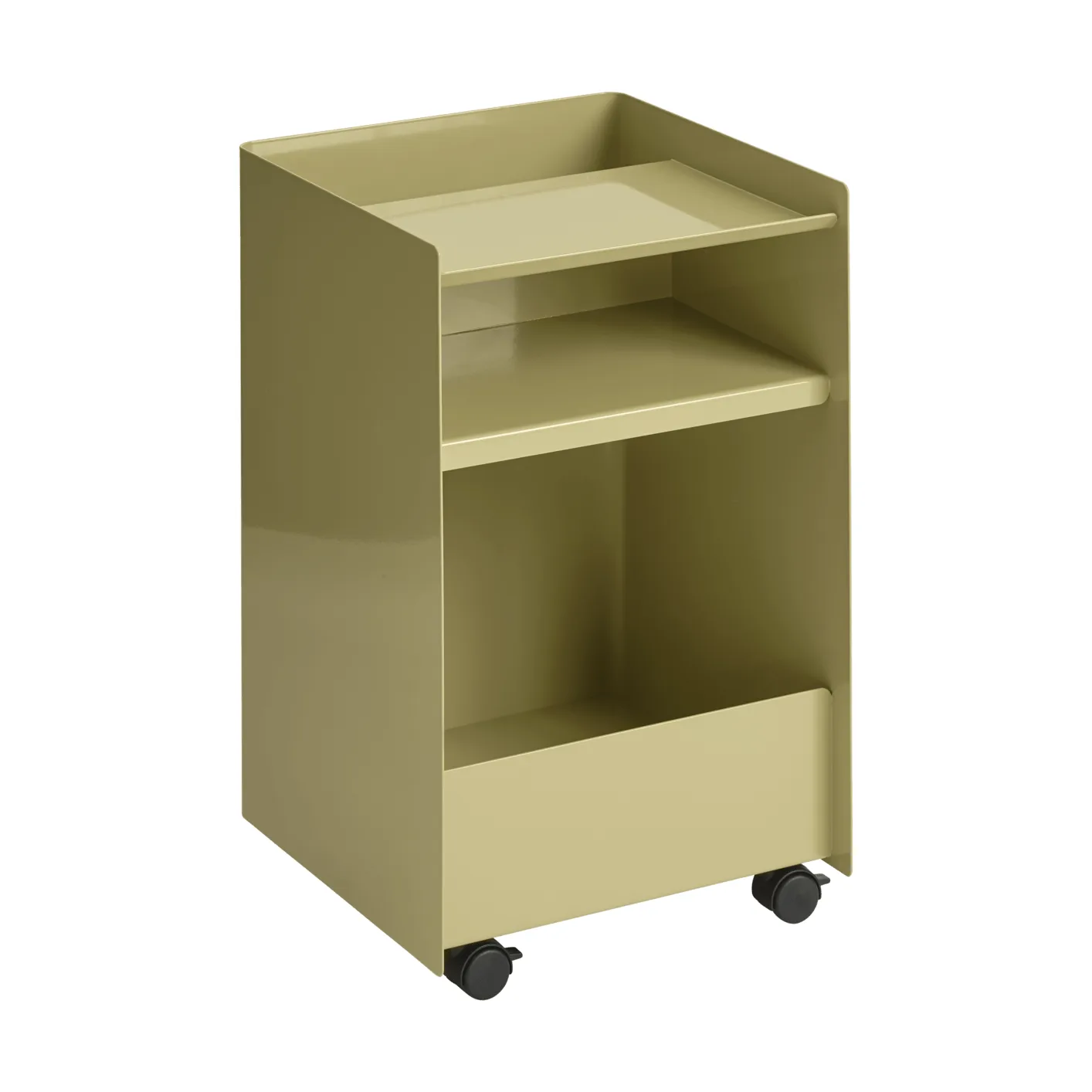 Folded Trolley carrello aperto, Dark beige green 37,4x61,5x37,2 cm Muuto
