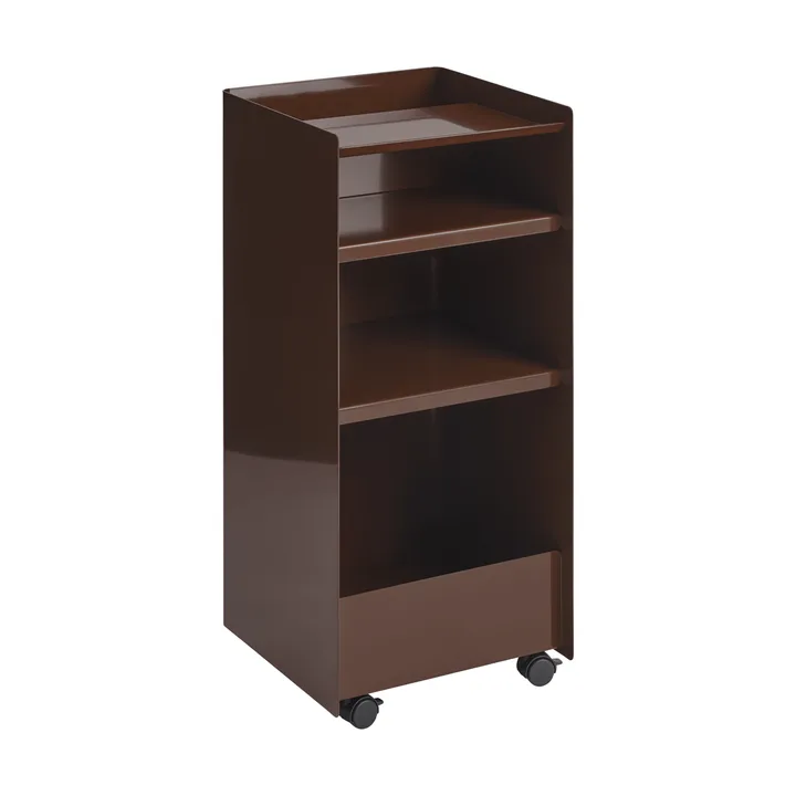 Folded Trolley carrello aperto - Rosso scuro, 37,4x38,7x37,2 cm - Muuto