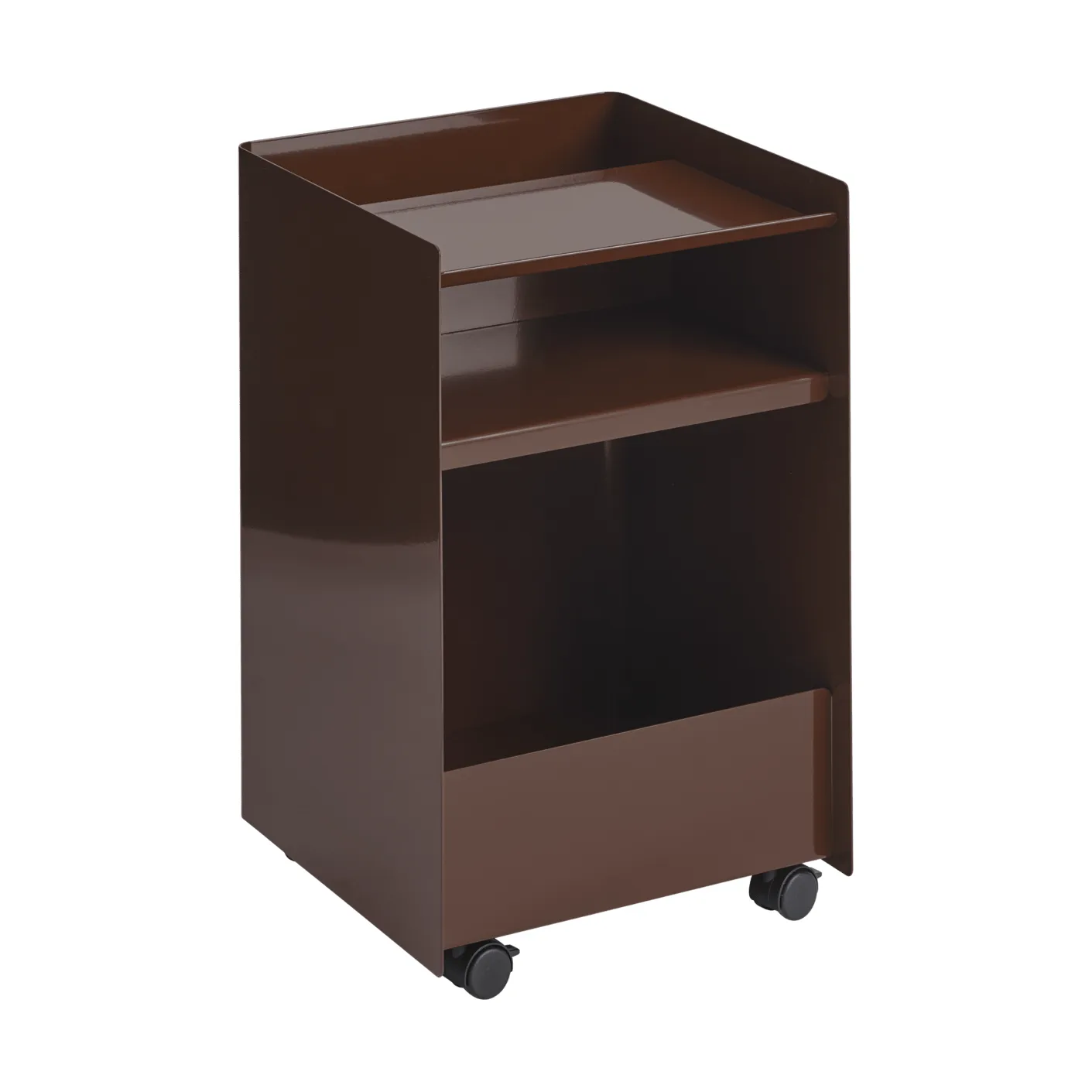 Folded Trolley carrello aperto, Rosso scuro 37,4x61,5x37,2 cm Muuto
