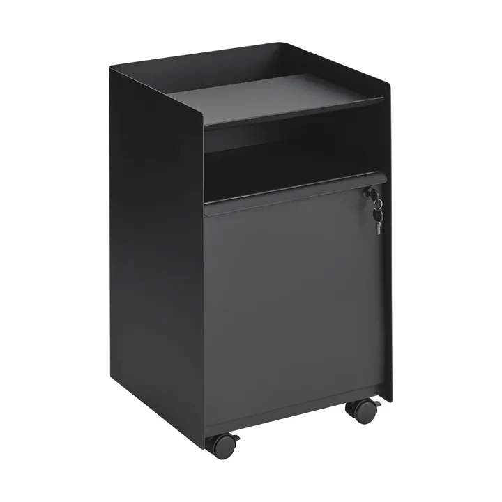 Folded Trolley carrello con armadietto - Black - Muuto