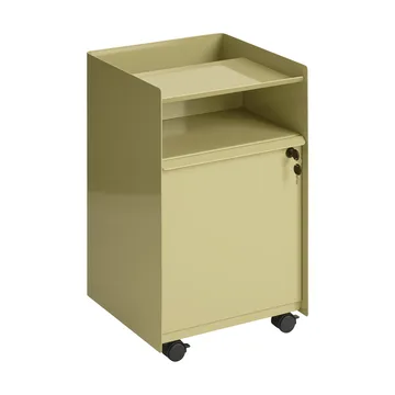 Folded Trolley carrello con armadietto - Dark beige green - Muuto