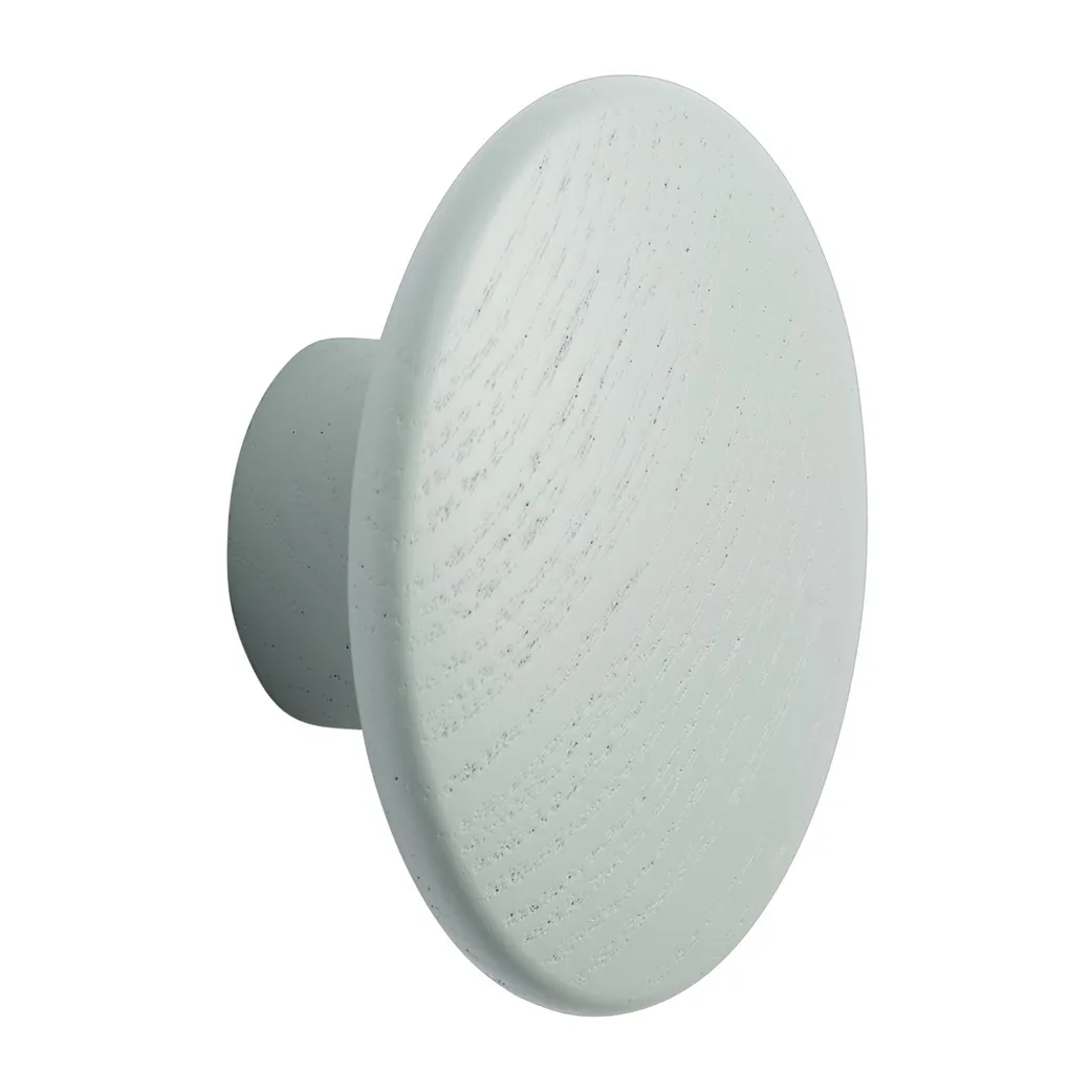 Gancio da parete Dots wood sage green in legno, Ø6,5 cm Muuto