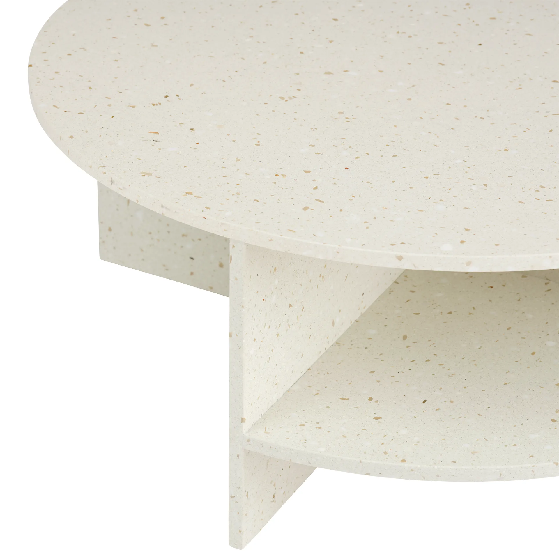 Halves tavolino, Off white-terrazzo Muuto