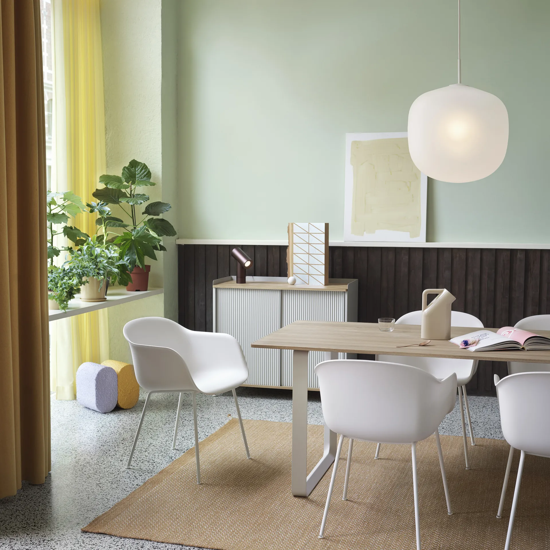 Lampada a sospensione Rime Ø 45 cm, bianco Muuto