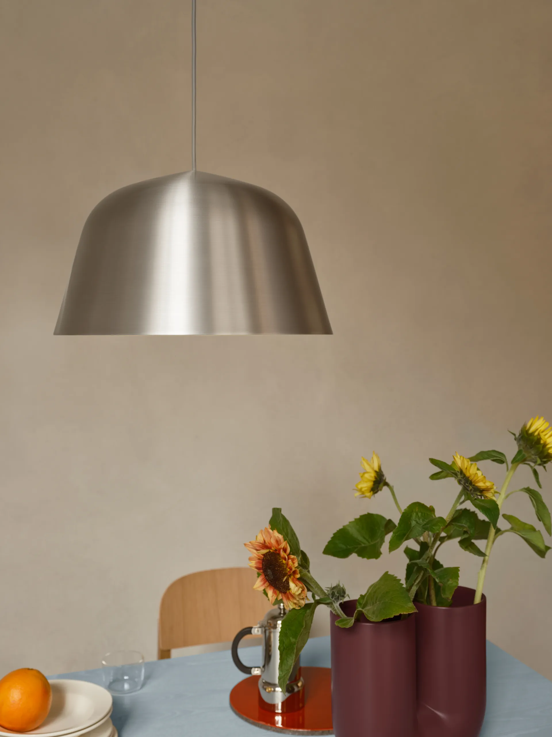 Lampadario Ambit, Alluminio spazzolato, Ø40 cm Muuto