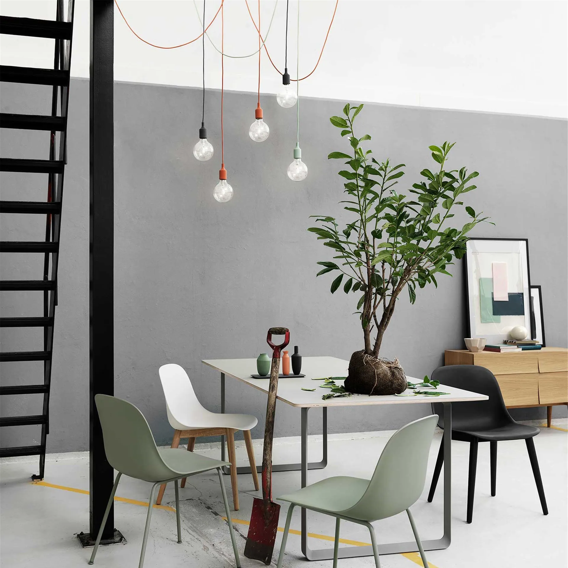 Lampadario E27, nero Muuto