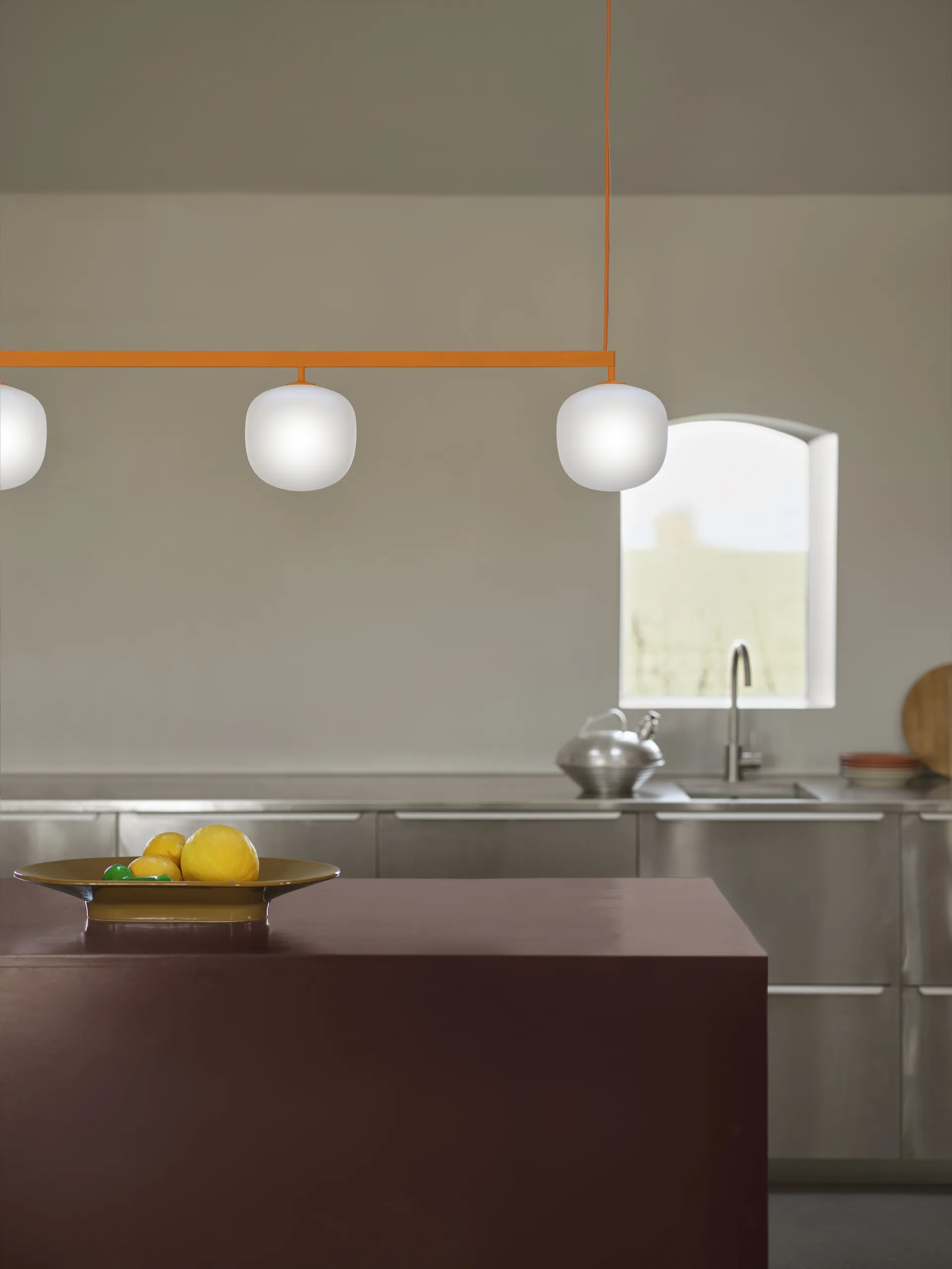 Lampadario Rime Rail , Arancio Muuto