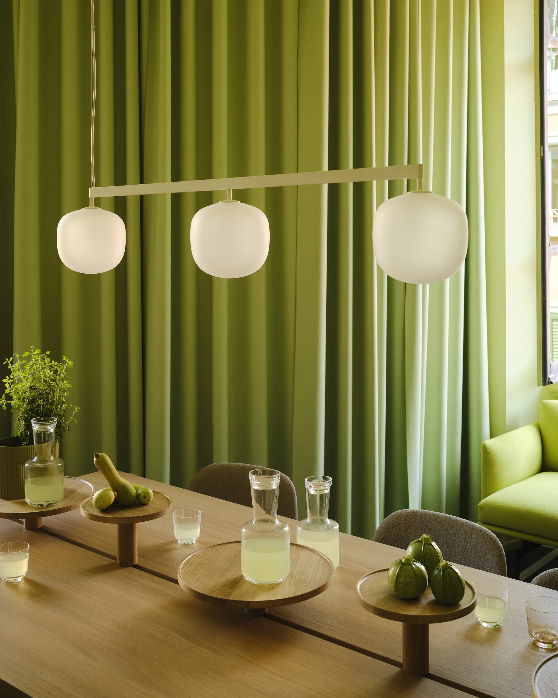 Lampadario Rime Rail , Bianco Muuto
