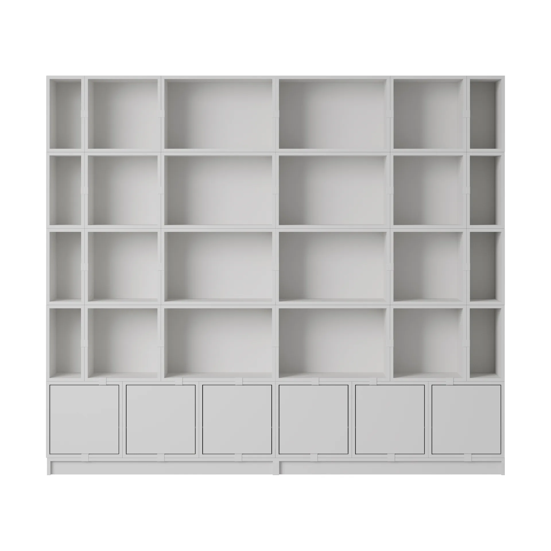 Libreria scaffalatura Stacked configurazione 1, Grigio Muuto