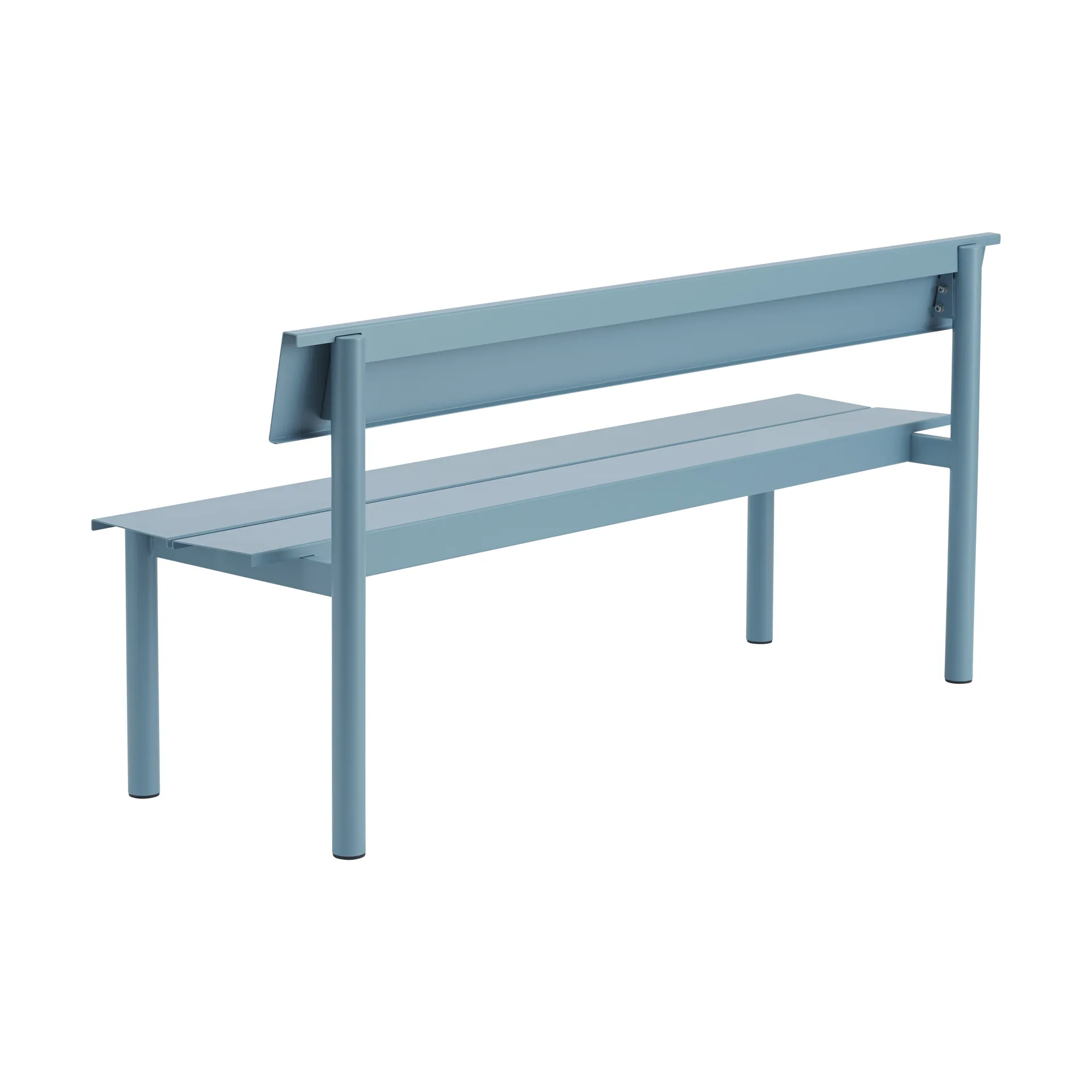 Linear Steel panca con schienale, Azzurro pallido, 170x34 cm Muuto