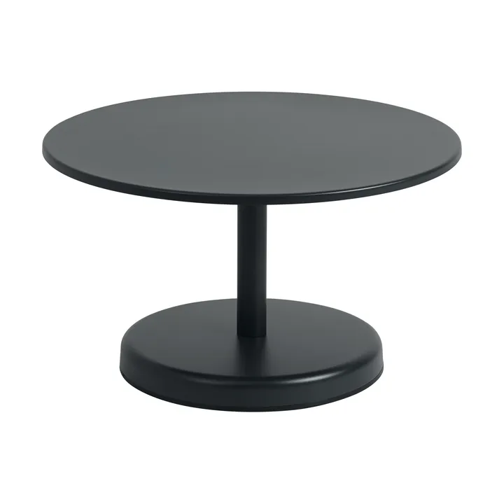 Linear Steel tavolino da caffè - Antracite nero, Ø70x40 cm - Muuto