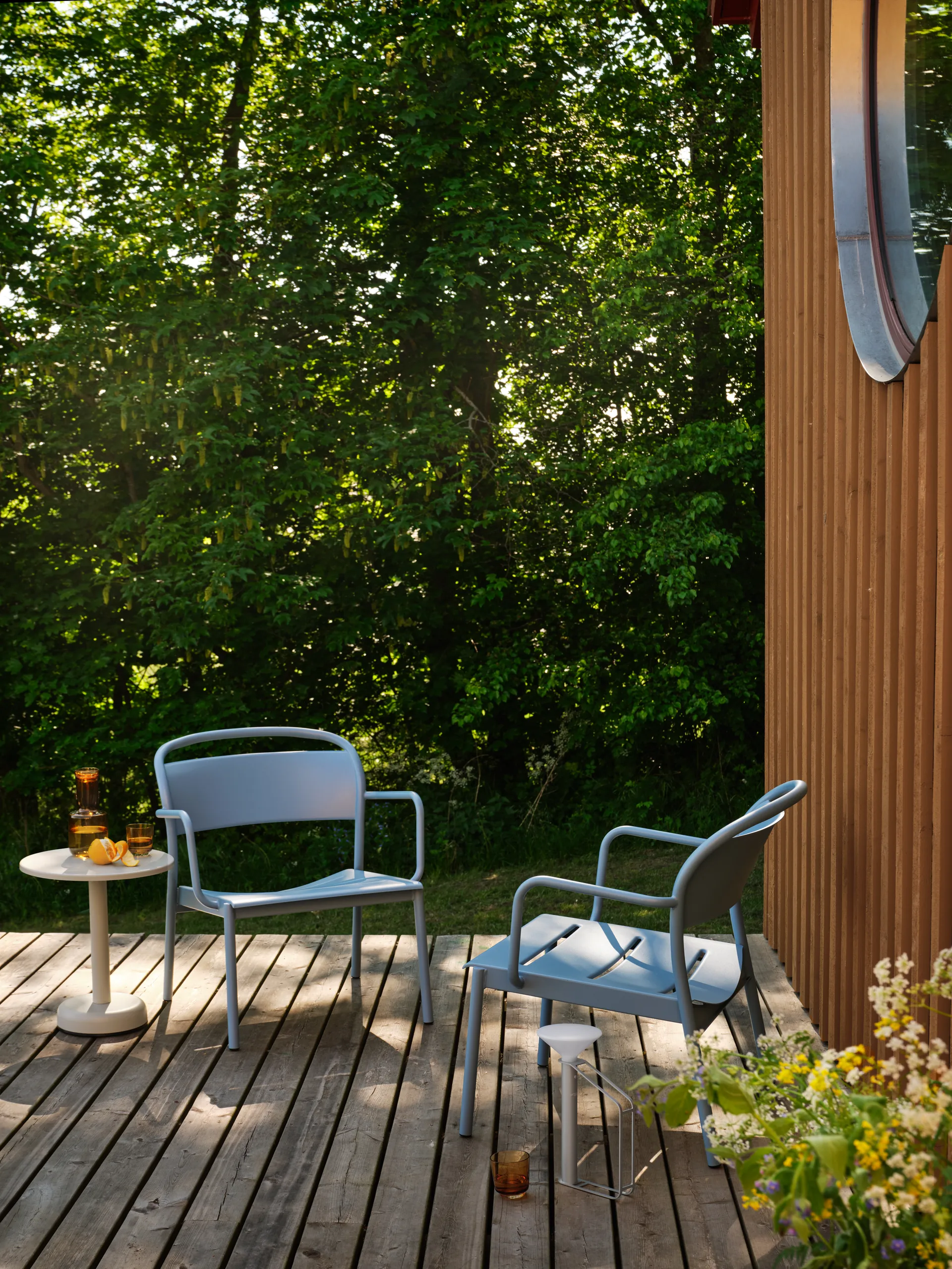 Linear Steel tavolino da caffè, Grigio, Ø42x47 cm Muuto