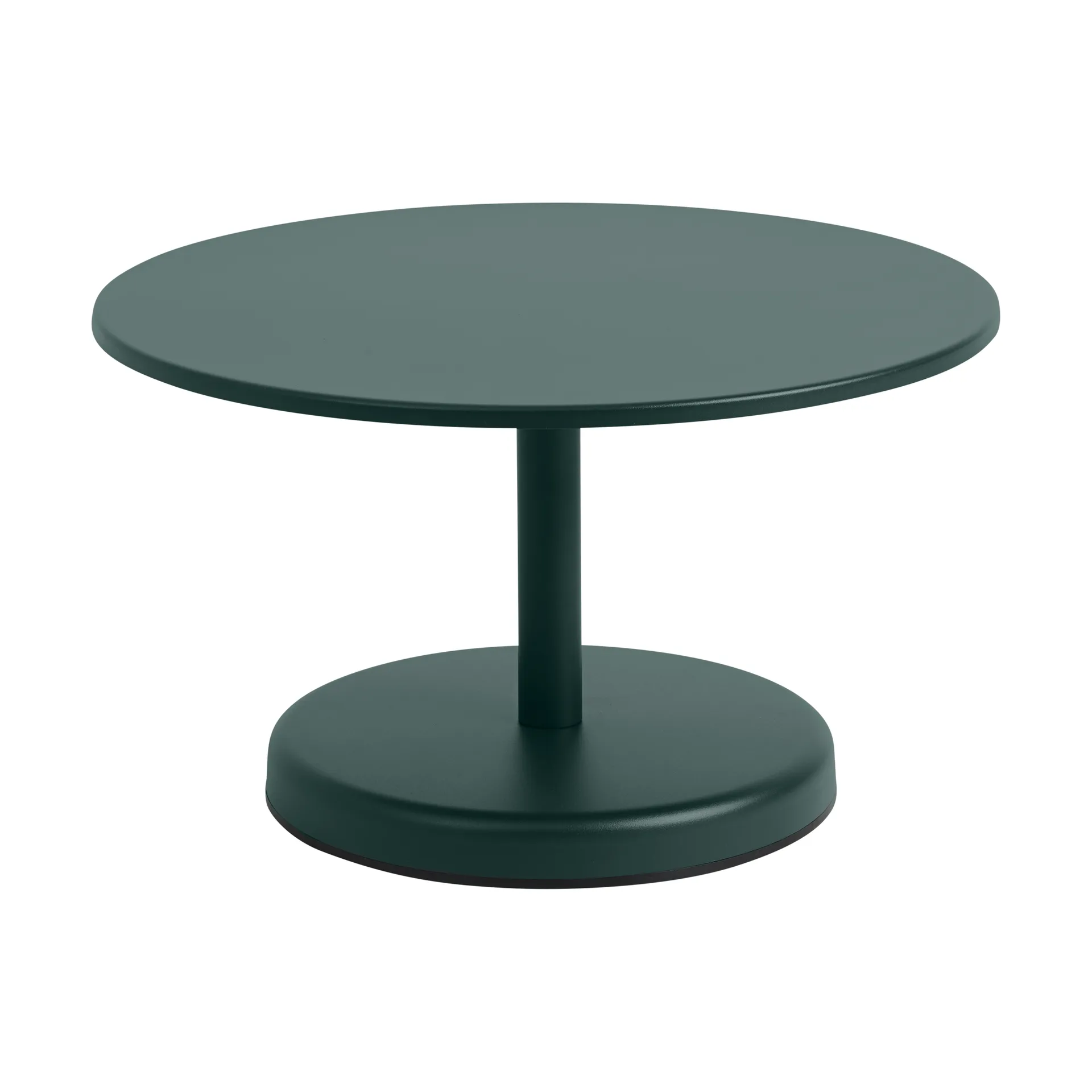 Linear Steel tavolino da caffè, Verde scuro, Ø70x40 cm Muuto