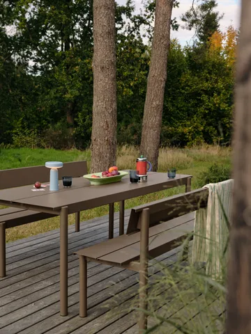 Linear Steel tavolo - Taupe, 220x90 cm - Muuto