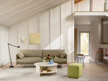 Outline Soft divano - Clay 15-gambe in alluminio, 3 posti - Muuto