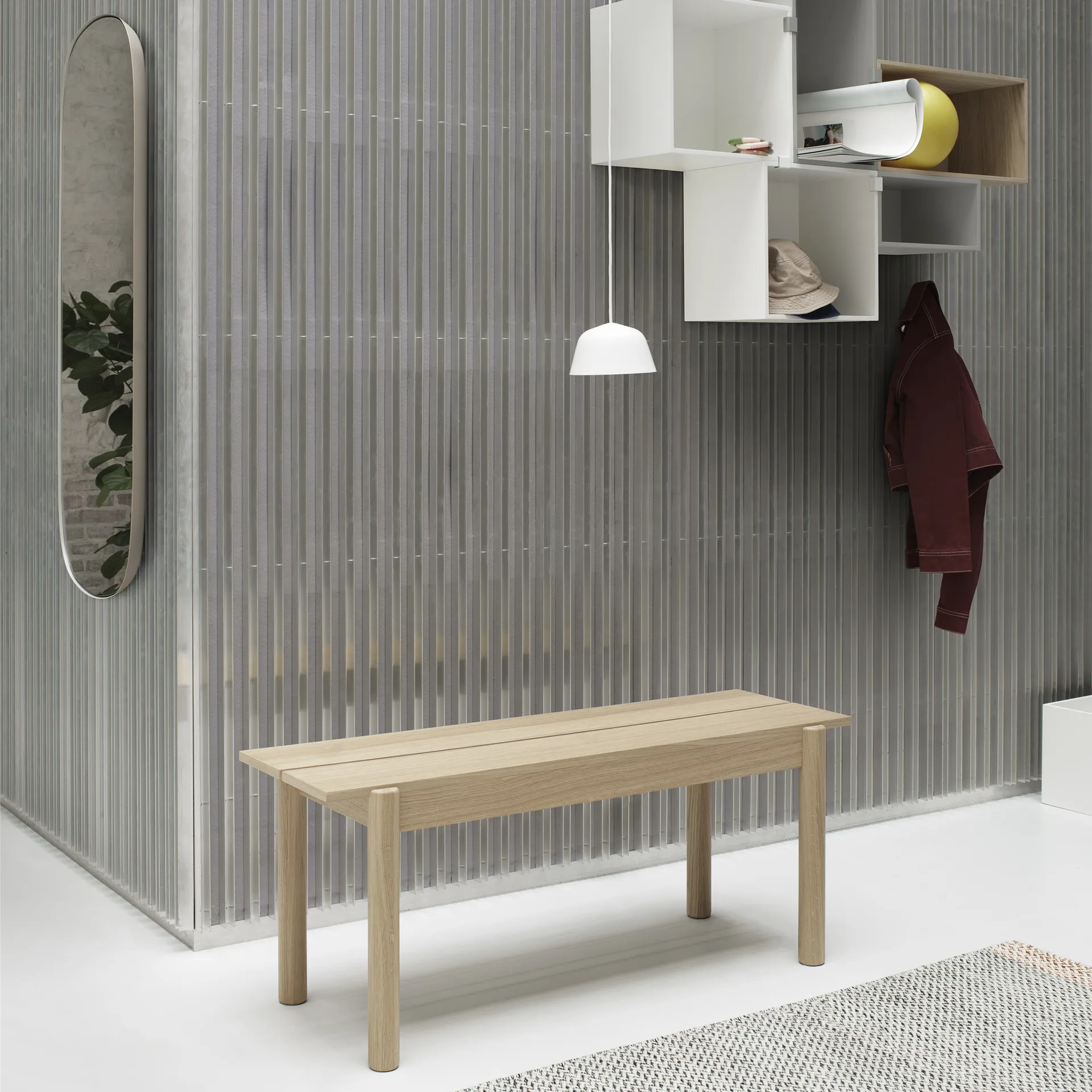 Panca Linear, rovere, 110 cm Muuto