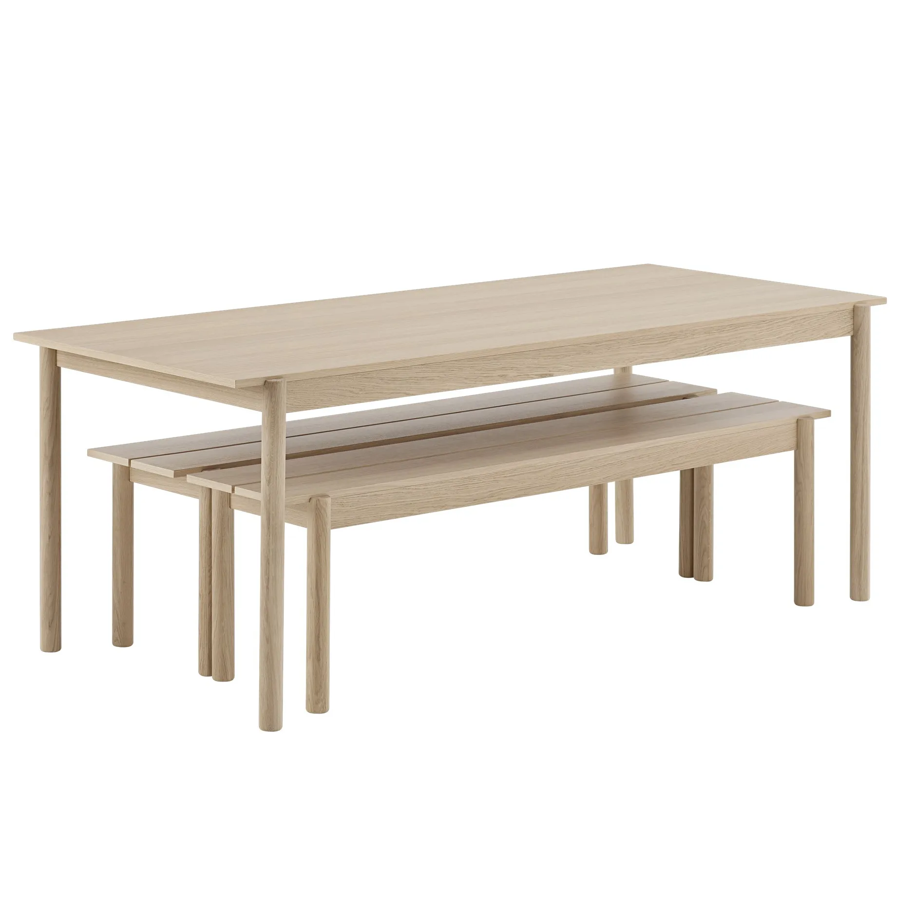 Panca Linear, rovere, 33,5 cm Muuto