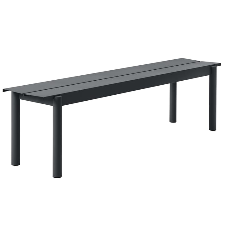 Panchina Linear Steel 170x34 cm - Black - Muuto