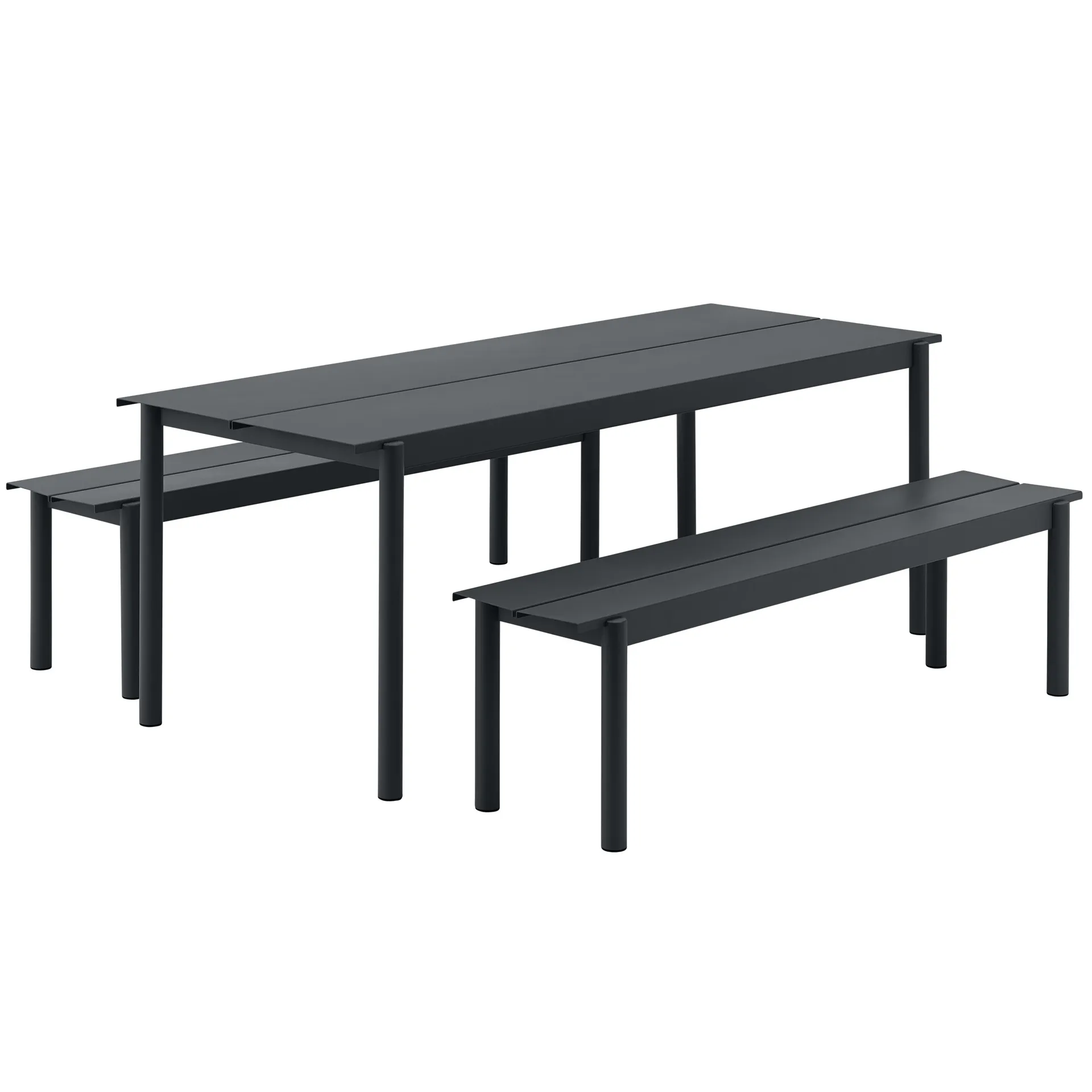 Panchina Linear Steel 170x34 cm, Black Muuto
